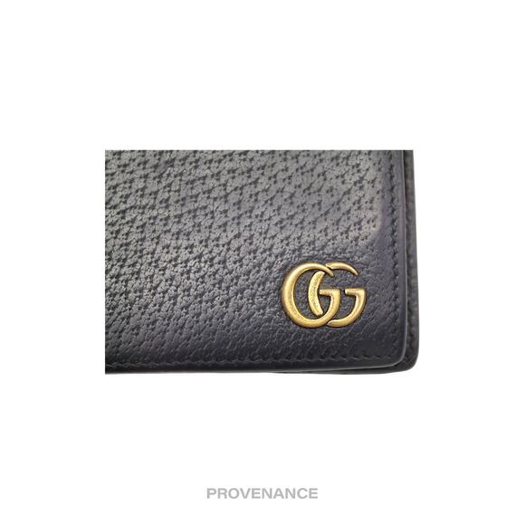 🔴 Gucci GG Marmont Bifold Wallet - Black Leather - Picture 6 of 8